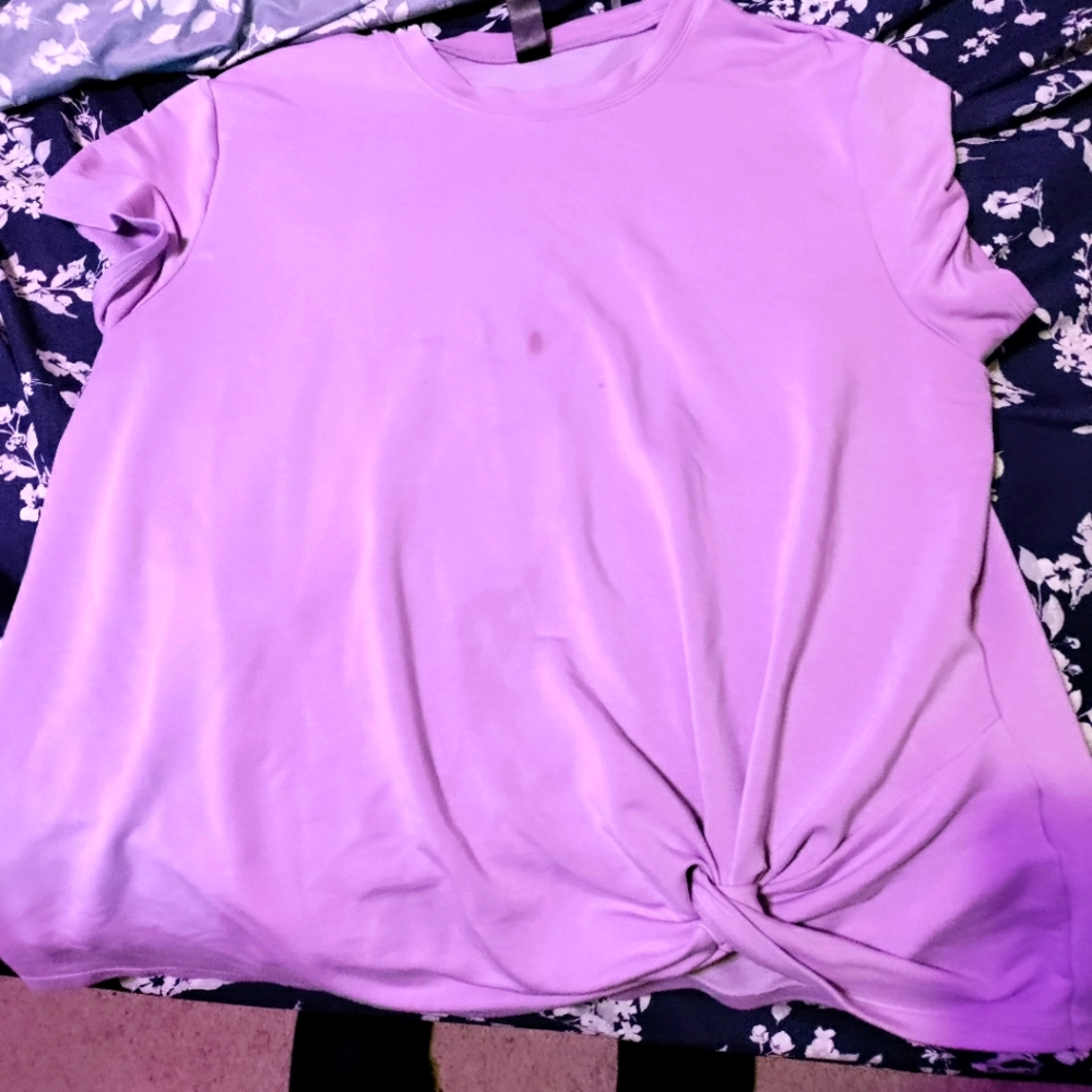 Purple tied shirt